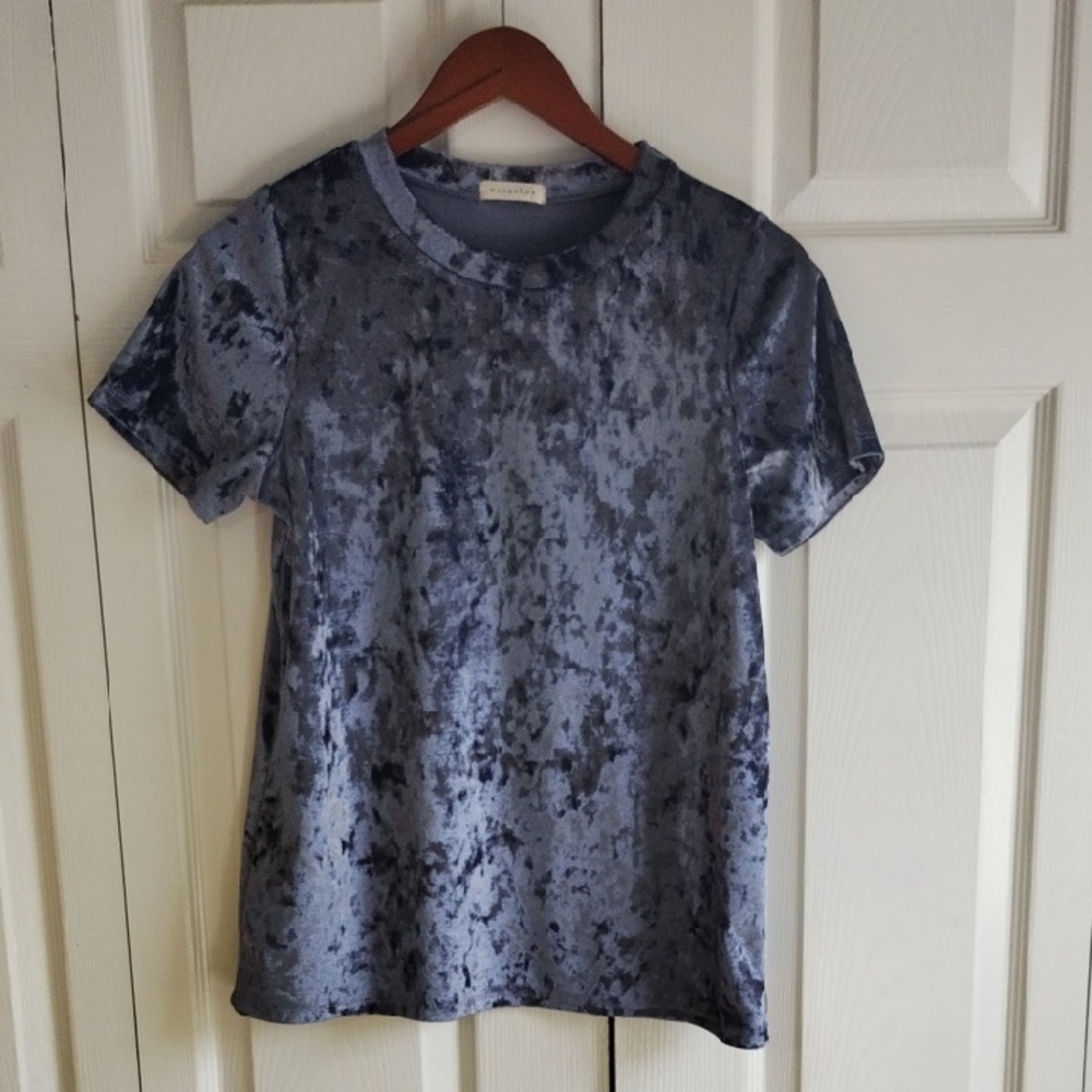 Crushed Velvet Boxy Shirt Size Small